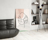 Abstract Shapes Glass Wall Art.