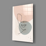 Abstract Shapes Glass Wall Art.