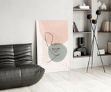 Abstract Shapes Glass Wall Art.