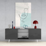 Abstract Shapes Glass Wall Art.