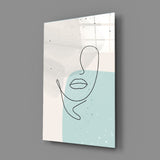 Abstract Shapes Glass Wall Art.