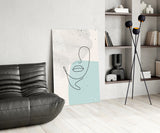 Abstract Shapes Glass Wall Art.