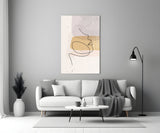 Abstract Shapes Glass Wall Art.