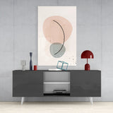 Abstract Shapes Glass Wall Art.