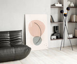 Abstract Shapes Glass Wall Art.