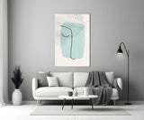 Abstract Shapes Glass Wall Art.