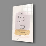 Abstract Shapes Glass Wall Art.