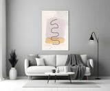 Abstract Shapes Glass Wall Art.