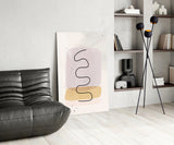 Abstract Shapes Glass Wall Art.