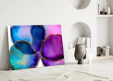 Abstract Shapes Glass Wall Art.