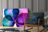 Abstract Shapes Glass Wall Art.