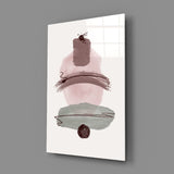 Abstract Shapes Glass Wall Art.