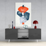 Abstract Shapes Glass Wall Art.