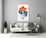 Abstract Shapes Glass Wall Art.