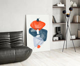 Abstract Shapes Glass Wall Art.