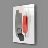 Abstract Shapes Glass Wall Art.