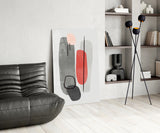 Abstract Shapes Glass Wall Art.