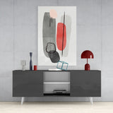 Abstract Shapes Glass Wall Art.