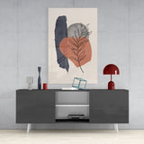 Abstract Shapes Glass Wall Art.