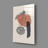 Abstract Shapes Glass Wall Art.