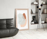 Abstract Shapes Glass Wall Art.