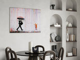 Color of Rain - Banksy Glass Wall Art.