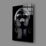 Silver Woman Glass Wall Art.