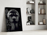 Silver Woman Glass Wall Art.