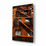 Quadro in vetro Scala Arancione - 72x46 cm