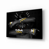 Native American Glass Wall Art - 72x46 cm