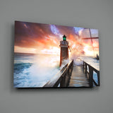 Lighthouse Glass Wall Art.