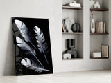 Feather Glass Wall Art.