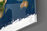 World Map Glass Wall Art.
