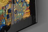 Gold Abstract Glass Wall Art.
