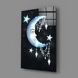 Moon Star Glass Wall Art.