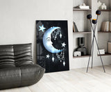 Moon Star Glass Wall Art.