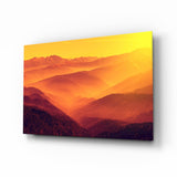 Tableau en verre Paysage chaleureux - 72x46cm