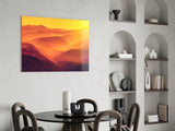 Warm Landscape Glass Wall Art.