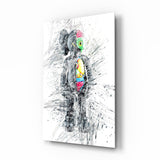Tableau en verre Robot abstrait - 72x46cm