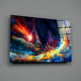 Colorful Space Glass Wall Art.