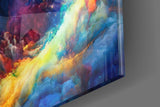 Colorful Space Glass Wall Art.