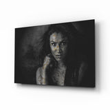 Tableau en verre Femme tatouée - 72x46cm
