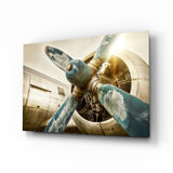 Flugzeug Glasbild - 72x46 cm