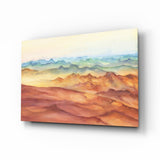 Quadro in vetro Montagne astratte - 72x46 cm