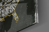 Map of USA Glass Wall Art.