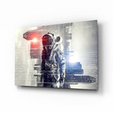 Digital Astronaut Glass Wall Art.