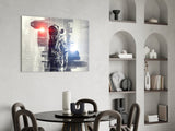 Digital Astronaut Glass Wall Art.