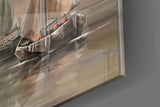 Sailboats Glass Wall Art.