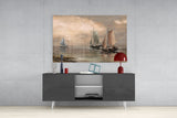 Sailboats Glass Wall Art.