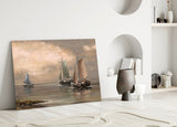 Sailboats Glass Wall Art.